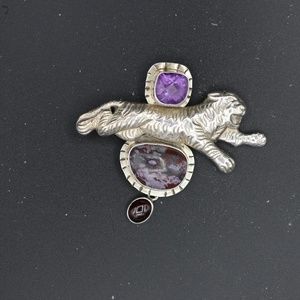 Vintage Amy Kahn Russell Pin/Pendant AKR silver